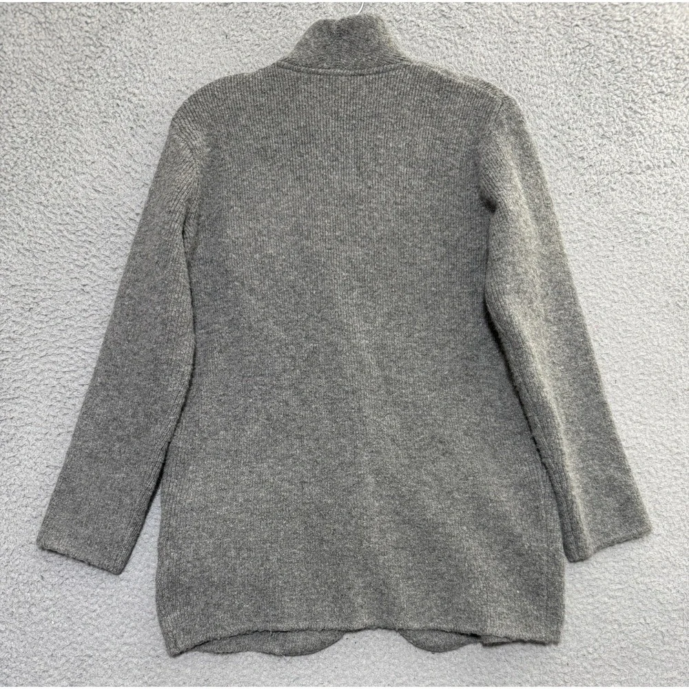 J Crew‎ Gray Oversized Cardigan Blazer Sweater Womens XXS 2XS Wool Blend Preppy